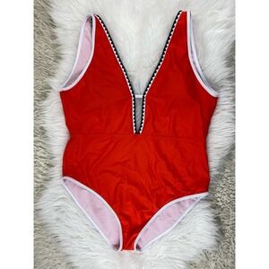 Shein Women's Size XL Orange One Piece Swimsuit